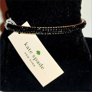 Kate Spade NWT “Razzle Dazzle” Bangle Bracelet Black Cubic Zirconia Gold